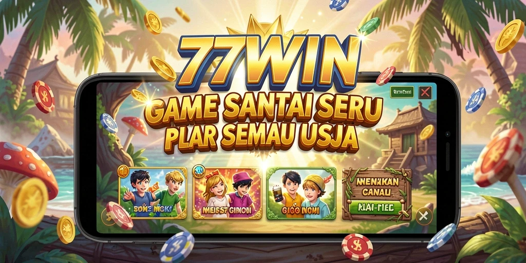 Screenshot gameplay 77WIN menampilkan suasana santai dan seru.