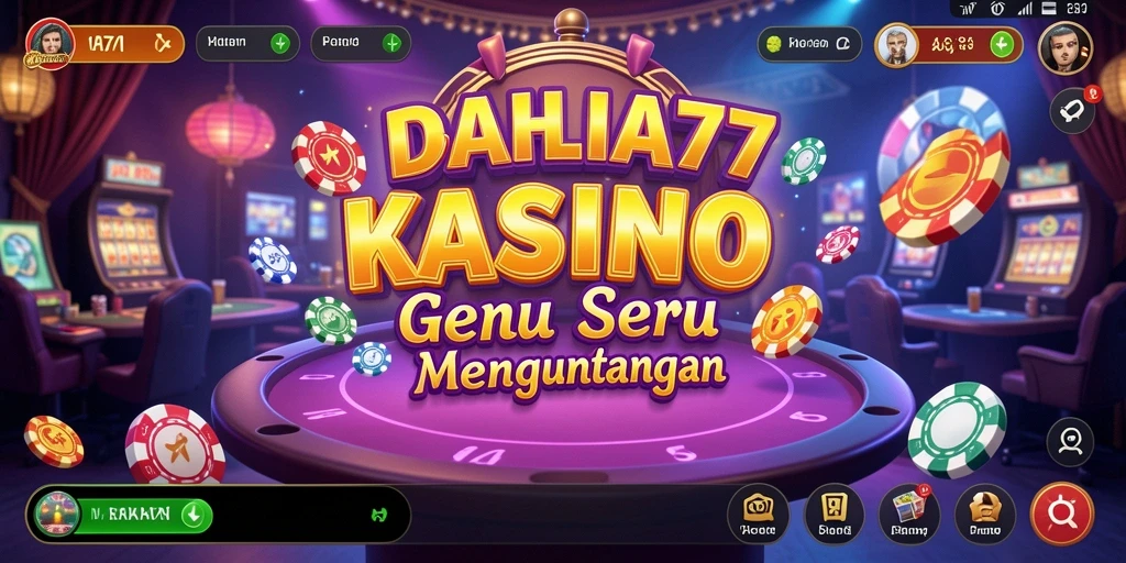 Tampilan gameplay seru di DAHLIA77 yang menghadirkan suasana kasino.