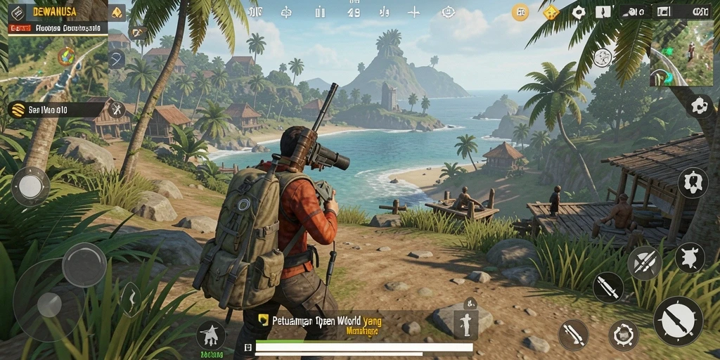 Tampilan gameplay DEWANUSA yang menawan di dunia open world.