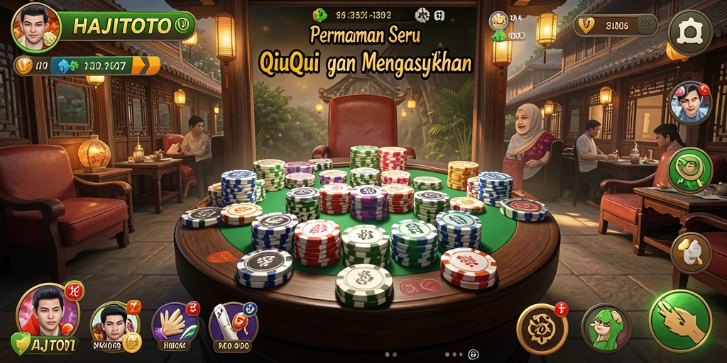 Tangkapan layar gameplay QiuQiu yang mendebarkan dari HAJITOTO.