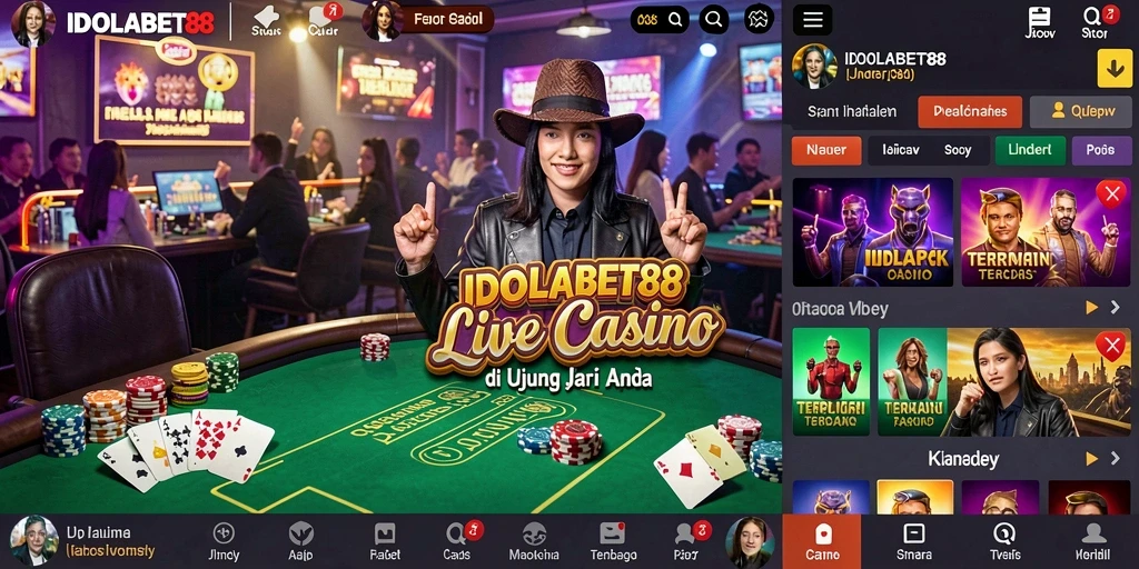 Gameplay Live Casino yang mendebarkan dengan dealer profesional.