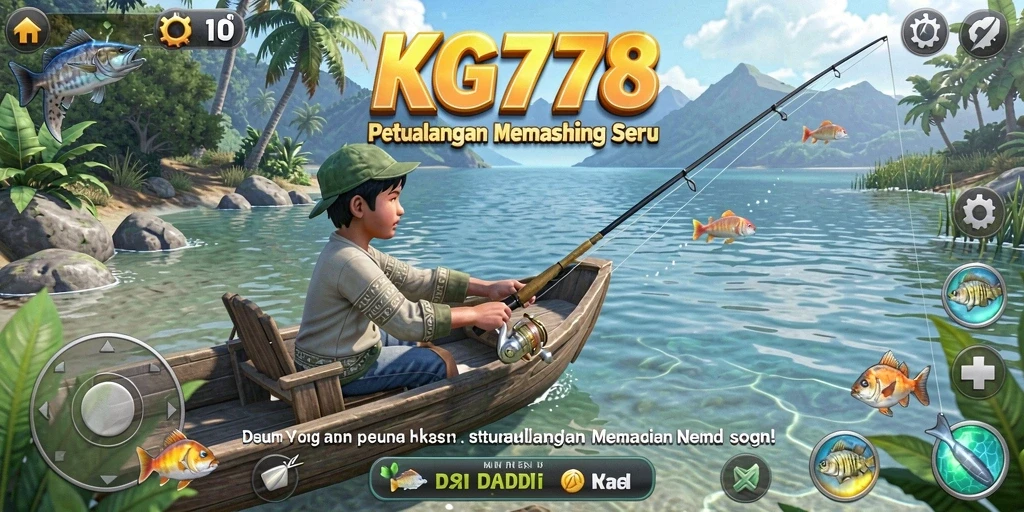 Tampilan gameplay memancing yang mendebarkan dan realistis.