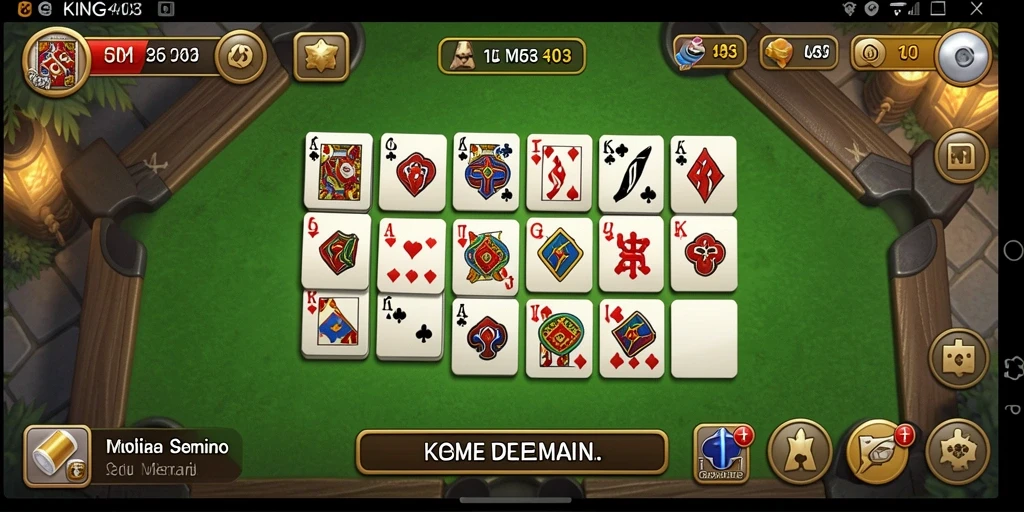Tampilan menarik dari gameplay seru game Domino KING403.