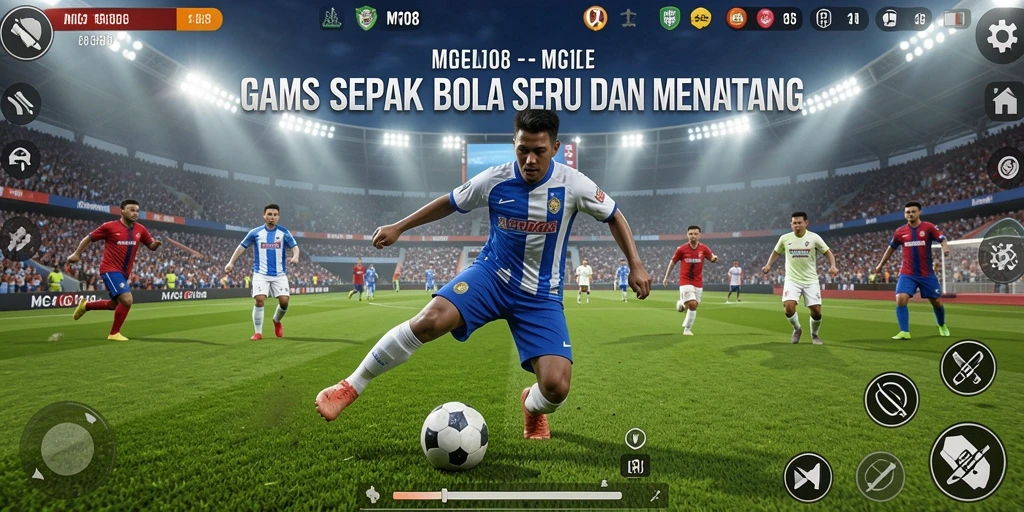 Tampilan gameplay MG108 yang mendebarkan dalam pertandingan sepak bola.