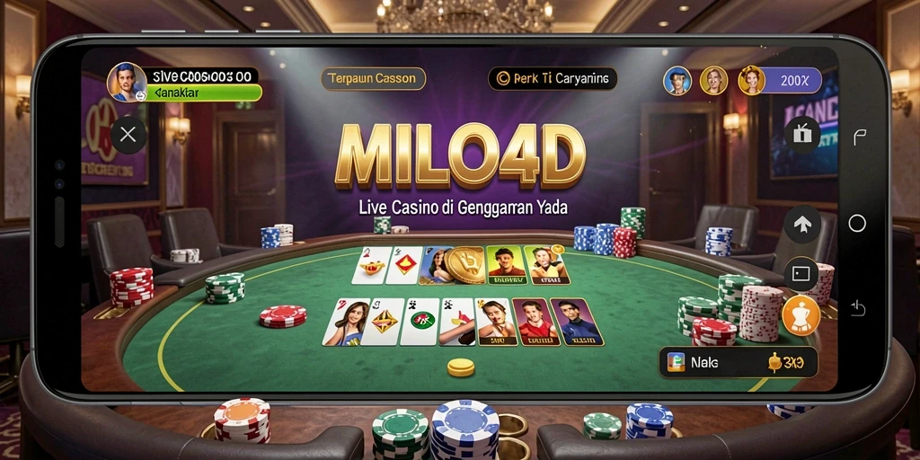 Tampilan gameplay seru di MILO4D dengan dealer langsung.