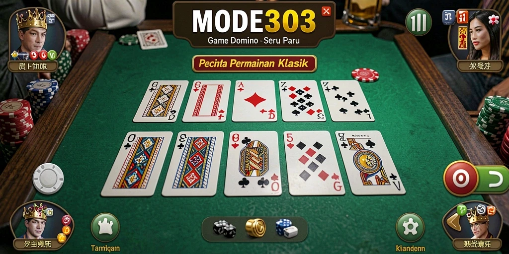 Tampilan gameplay seru dari MODE303, nikmati permainan Domino.