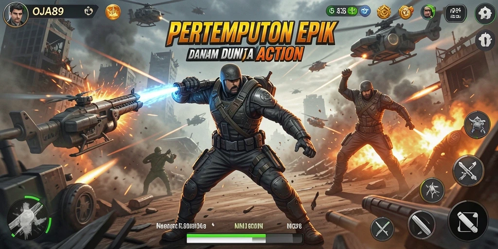 Tampilan aksi mendebarkan dalam gameplay OJA89 yang menarik.