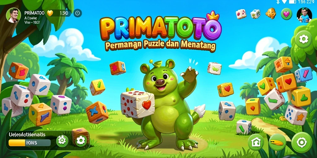Tampilan gameplay seru PRIMATOTO dengan teka-teki menarik.