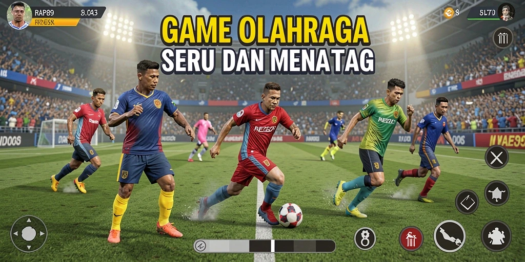 Screenshot utama RAP89 menampilkan aksi seru dalam permainan olahraga.