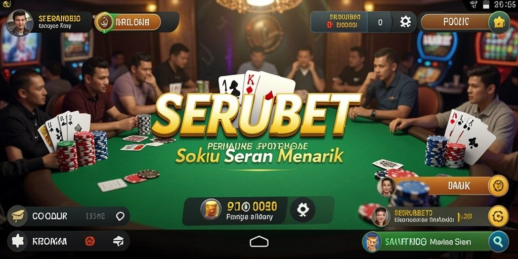 Tampilan permainan Poker yang seru dan kompetitif di SERUBET.