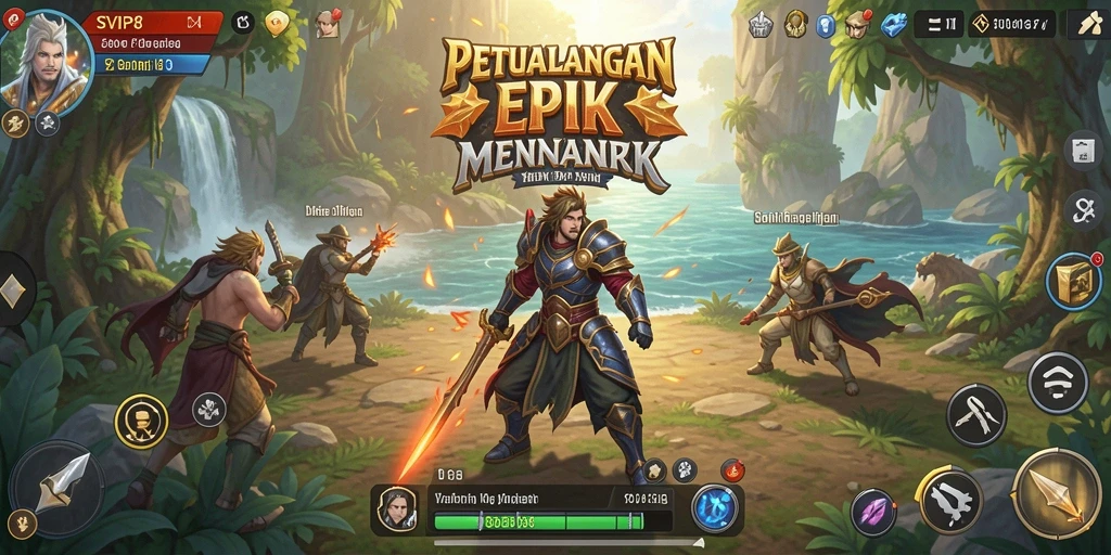 Screenshot gameplay SVIP8 yang menampilkan aksi petualangan mendebarkan.
