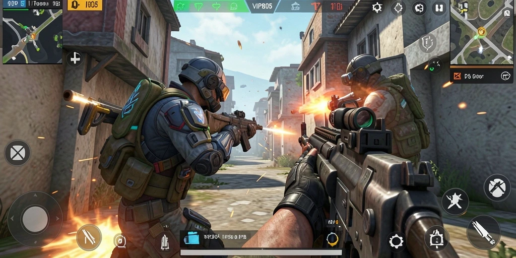 Gameplay mendebarkan dari VIP805 dalam aksi FPS yang intens.