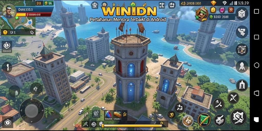 Screenshot utama WINIDN menampilkan aksi menaklukkan musuh di battlefield.