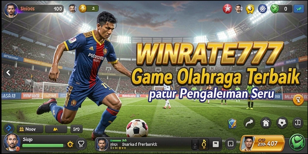 Screenshot dari gameplay menampilkan aksi olahraga seru dan dinamis.